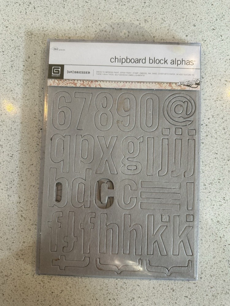 Basic Grey Undressed Chipboard- 6 Different Sets