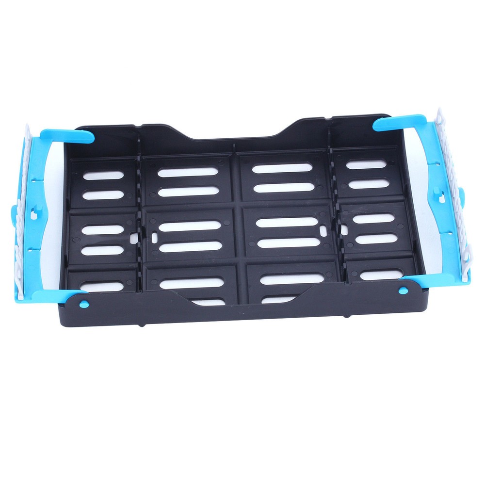 2 Pcs Dental Plastic Sterilization Cassette Rack Tray 5/10 Instruments Trays Box
