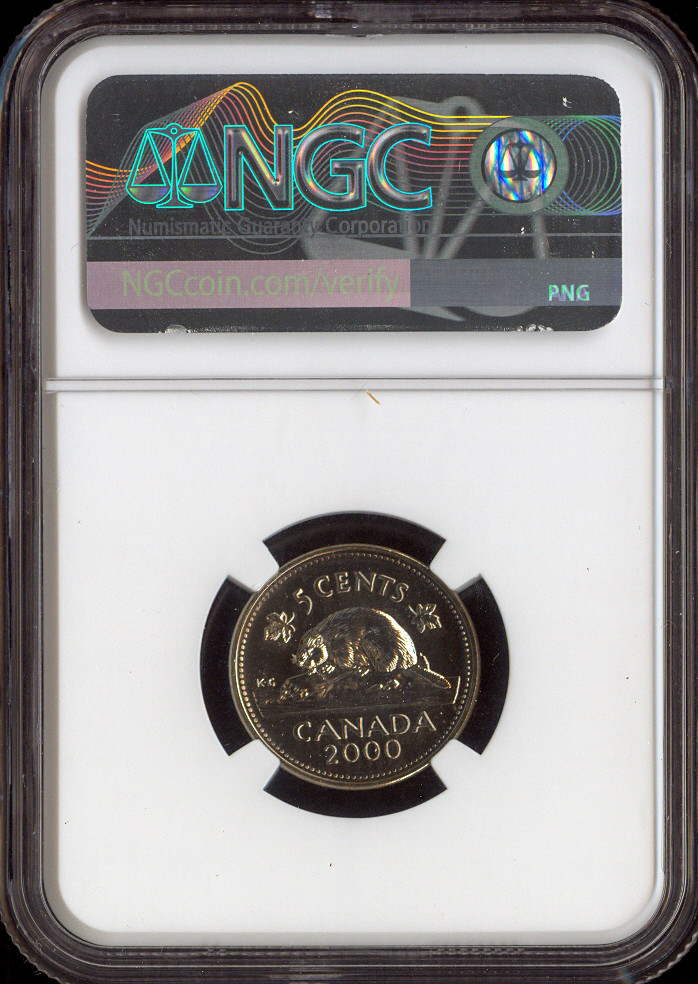 2000 W Canada 5 Cents 5C NGC MS68 MAC - Quality