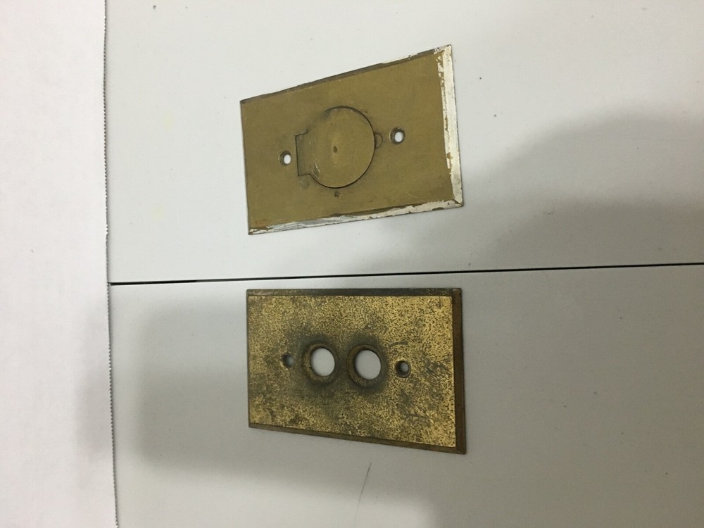 vintage brass switch plate covers