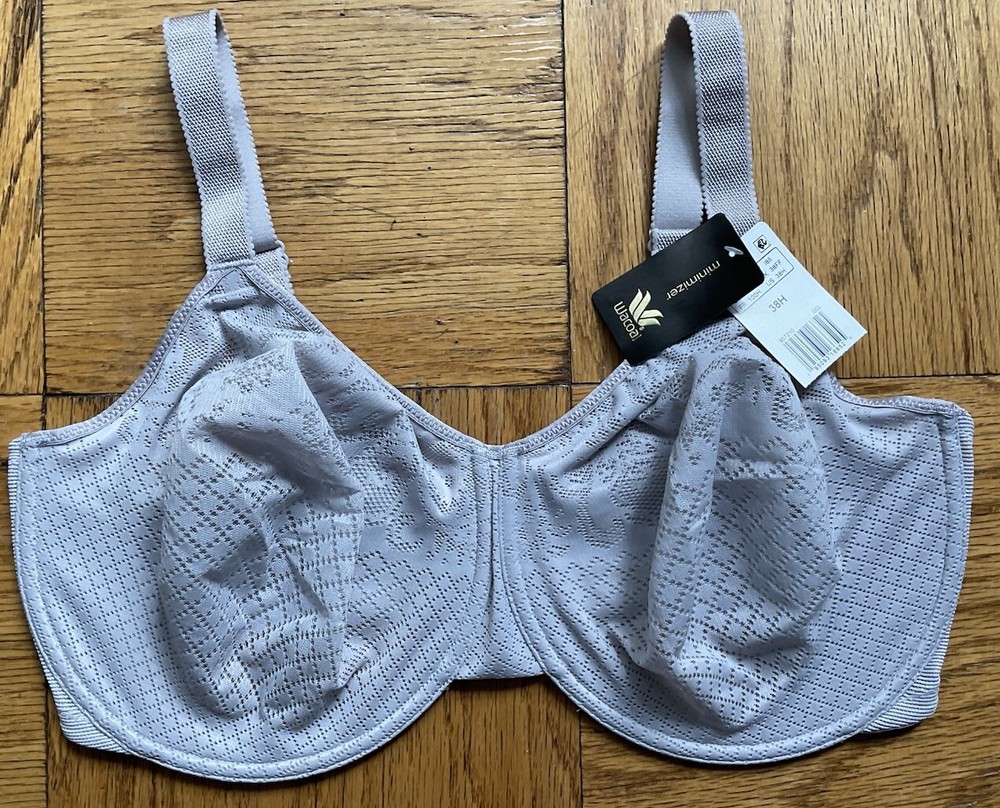 38H - WACOAL  Visual Effects Minimizer Bra, Raindrop, New