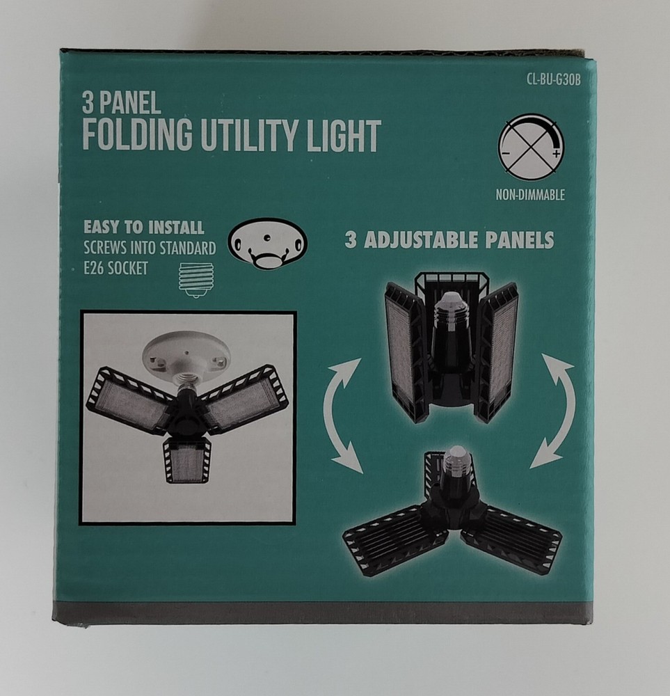 3 Panel Folding Utility Light - 3000lm - 150 Watt Equivalent