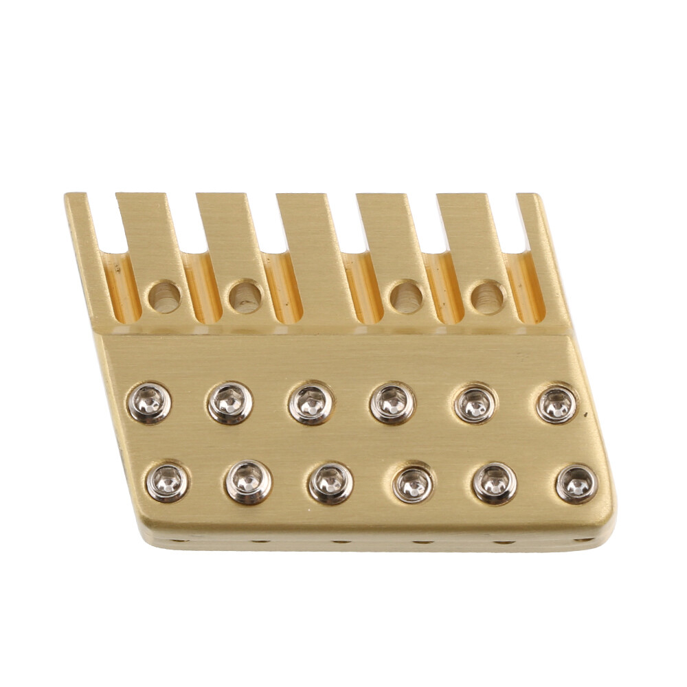 6 String Fanned Frets Headless Guitar Brass Locking Nut String Lock