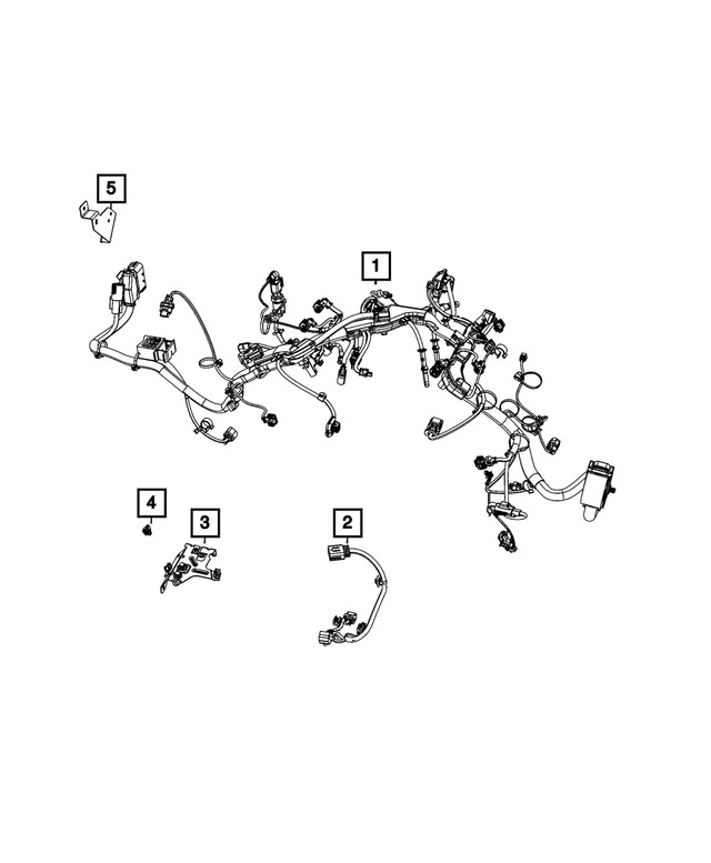 Genuine Mopar Engine Wiring Bracket 68490036aa