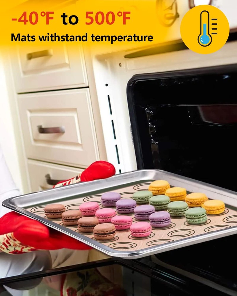 Macaron Silicone Baking Mats, Katbite Macaroons 2 Pack, 2 Pack