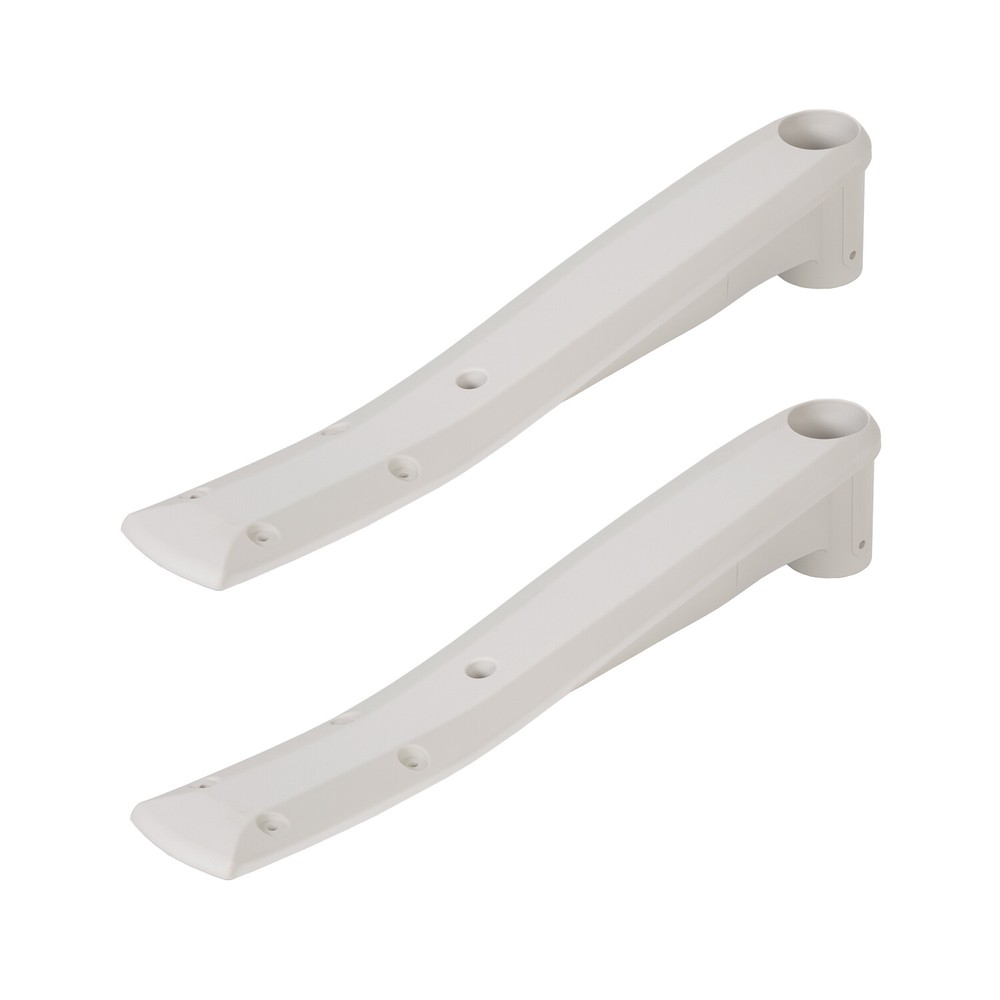2 White Replacement Deck Support For Above Ground Drop-In Swimming Pool Step