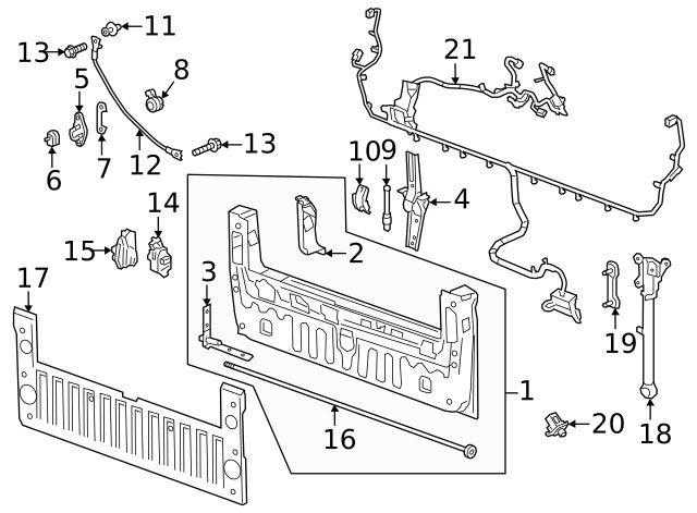 Genuine GM Cover Panel 84871284