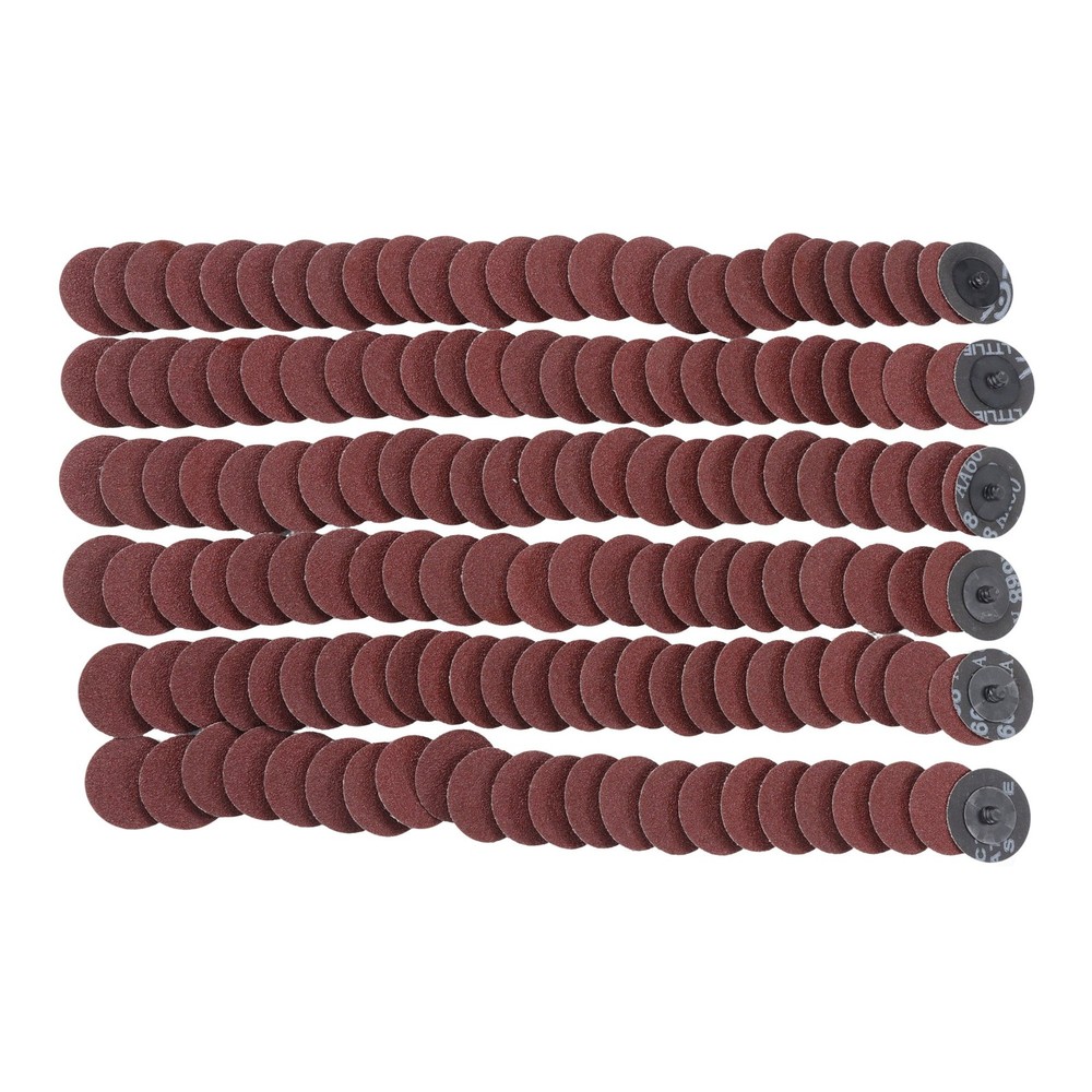 150 Pack 2" Roll Lock Die Grinder Sanding Discs 60 Grit Medium Torque Sand Discs