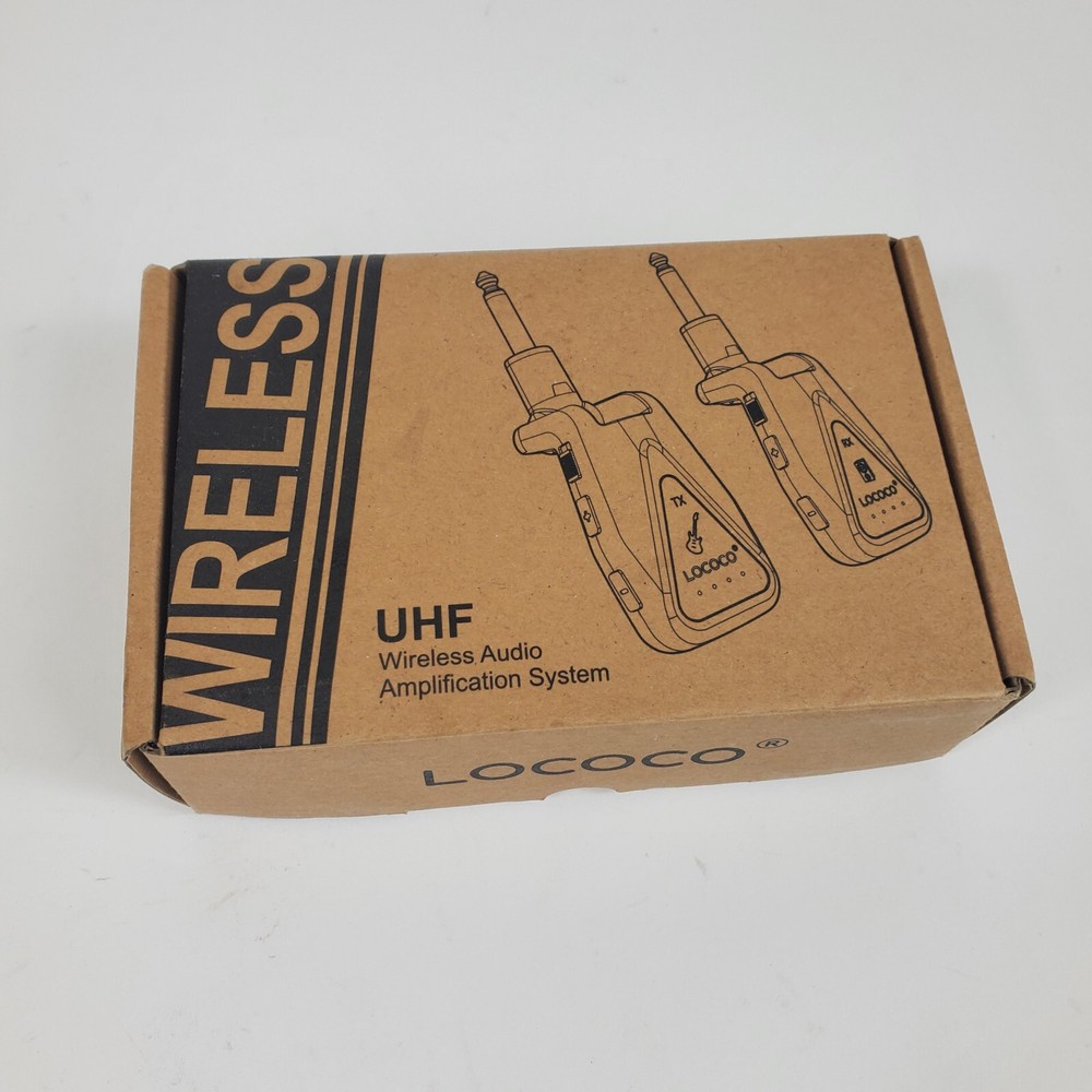 LOCOCO Wireless Transmitter Receiver UHF 4 Channels Rechargeable Audio Wireless