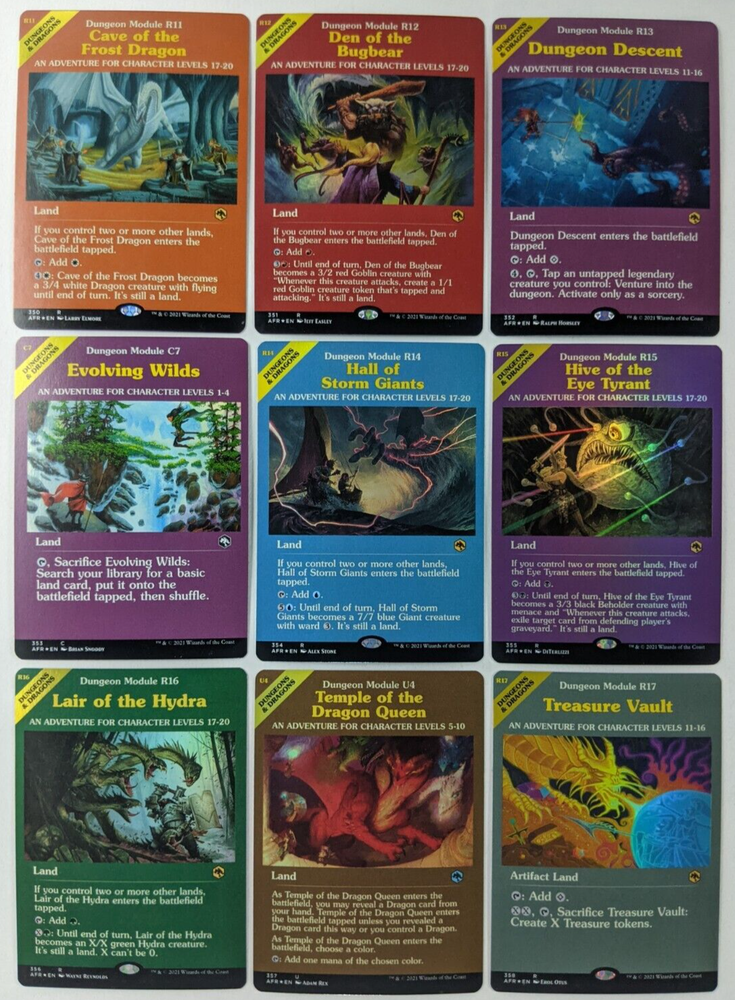 Dungeon Module FOIL Magic the Gathering Adventures Forgotten Realms MTG Full Set