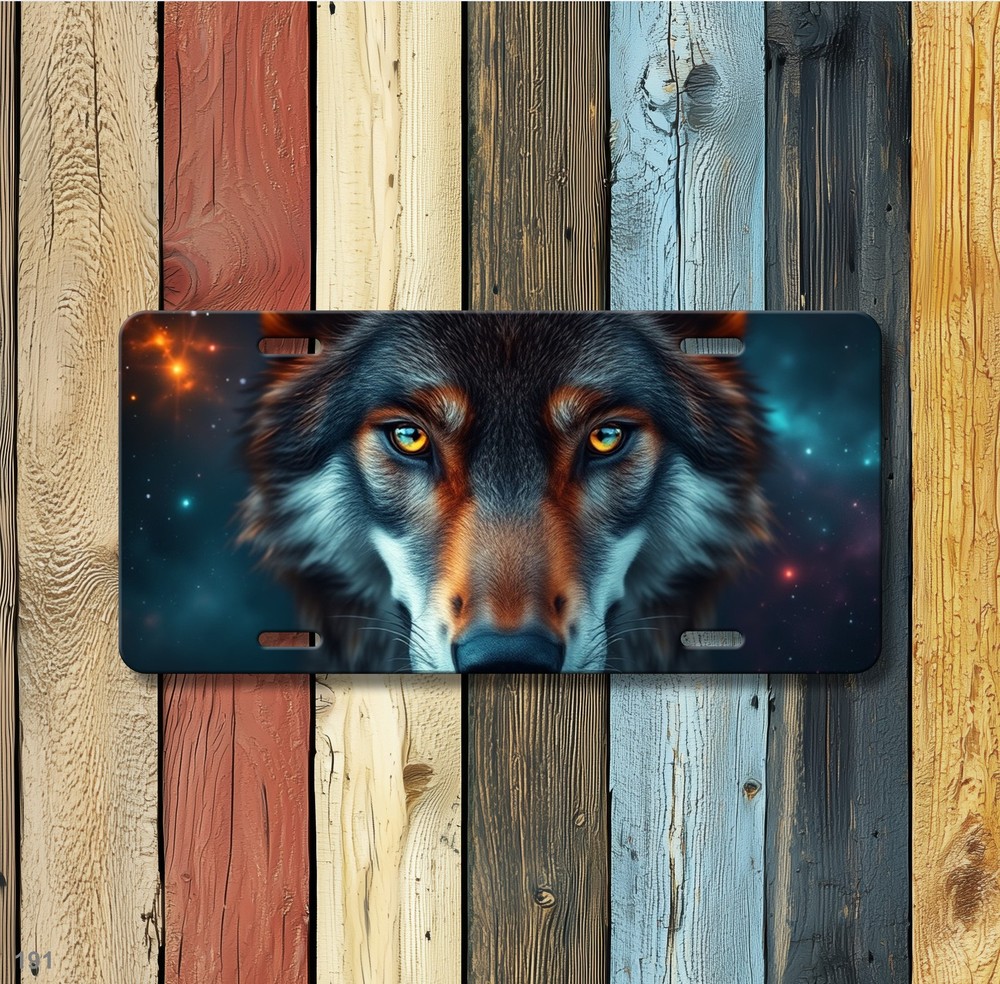 Bold Wolf License Plate Personalized Front Bumper Plate Special Gift