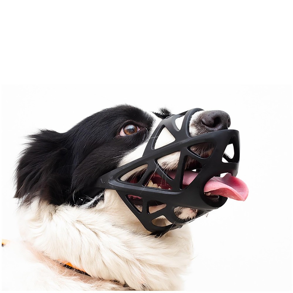Soft Elastic Dog Muzzle for Small, Medium, Large and Extra Large Dogs, Allows...