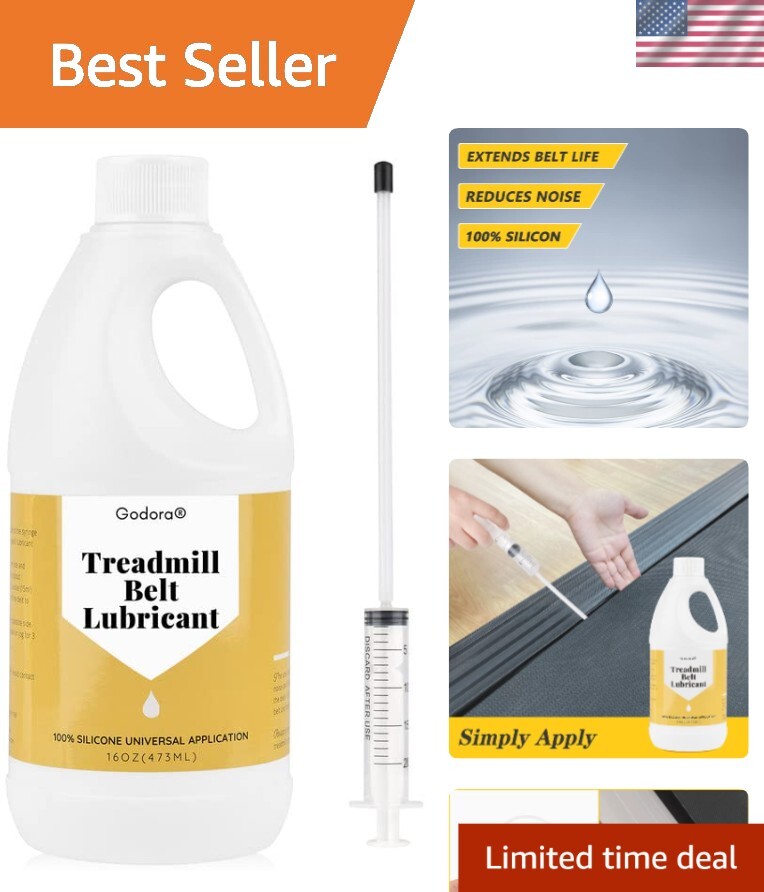 16 oz Treadmill Lubricant with Precision Syringe for Easy Application