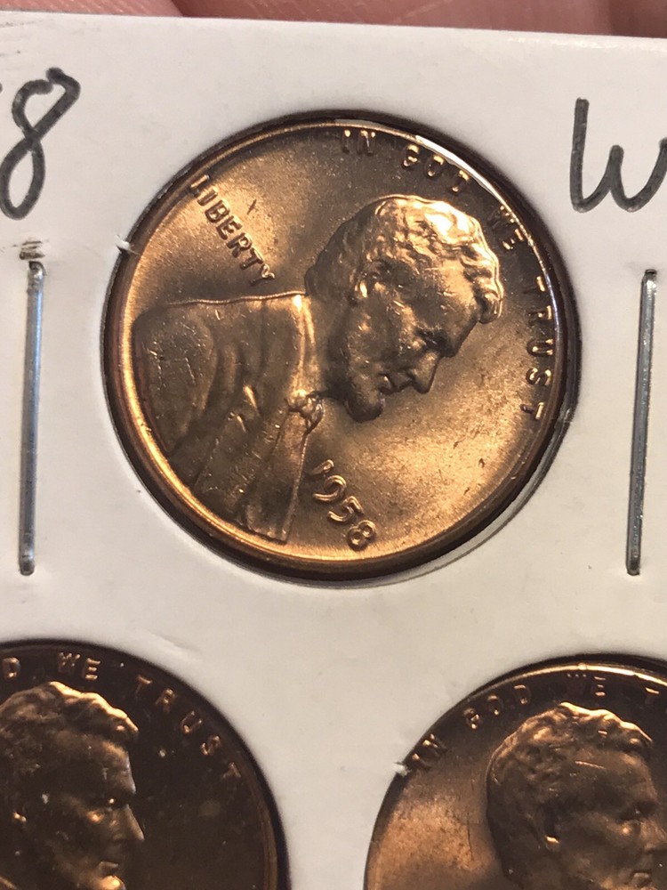 1958 Wheat Penny X3