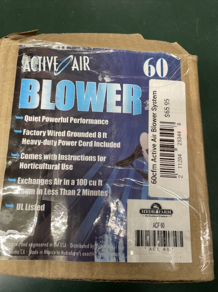 Active Air Hydrofarm ACF 60 Blower 60 CFM