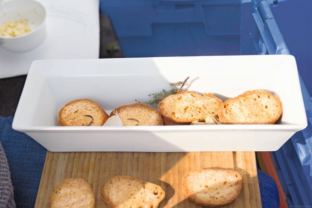 Asa Selection 250° Plus Poletto - Rectangular Pirofila / Appetizers cm 24x8xh 6