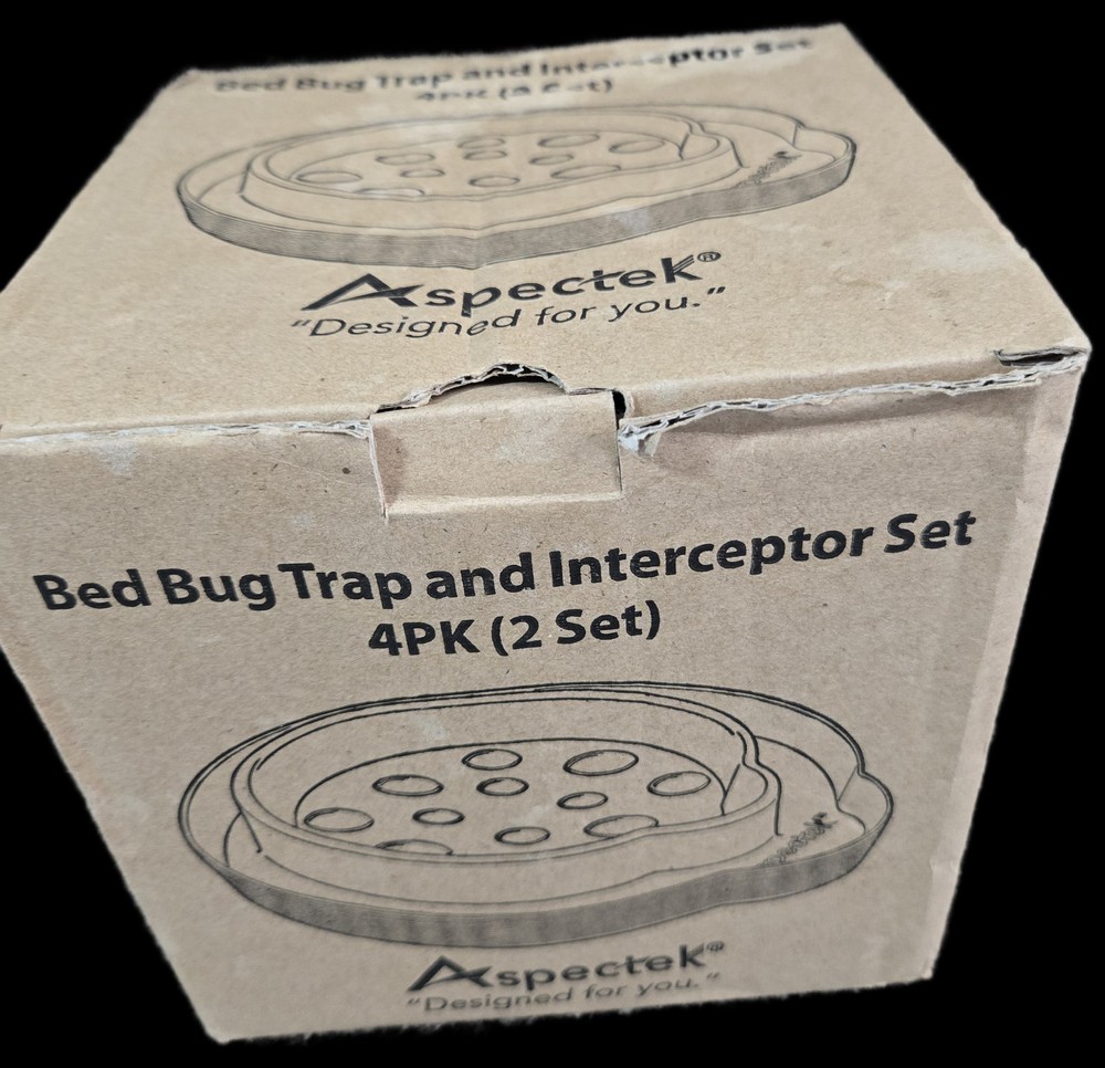 Aspectek Bed Bug Trap And Interceptor-Open Box- 4 pack (2 Set)