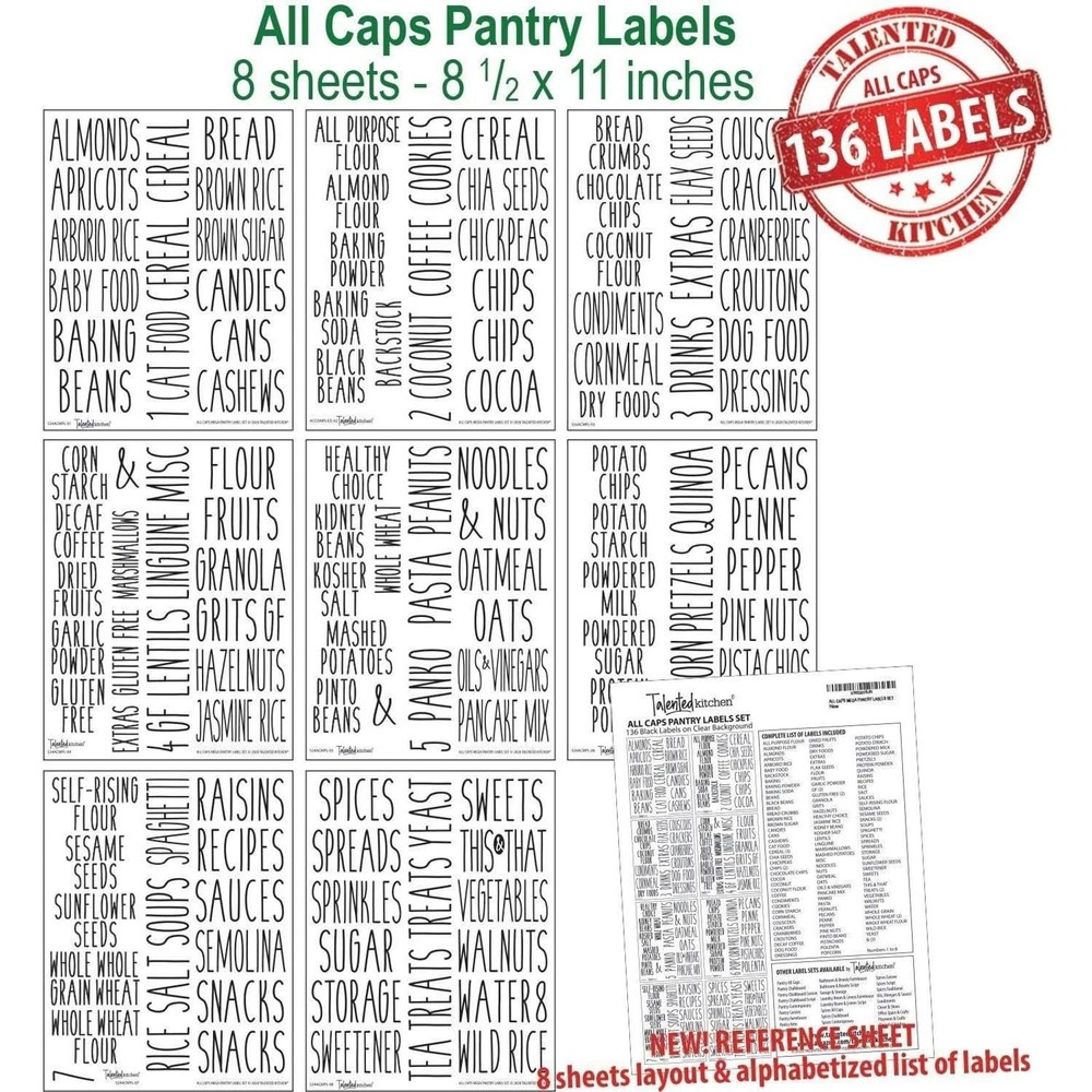 Talented Kitchen Adhesive Varies, Black Text on Clear Background
