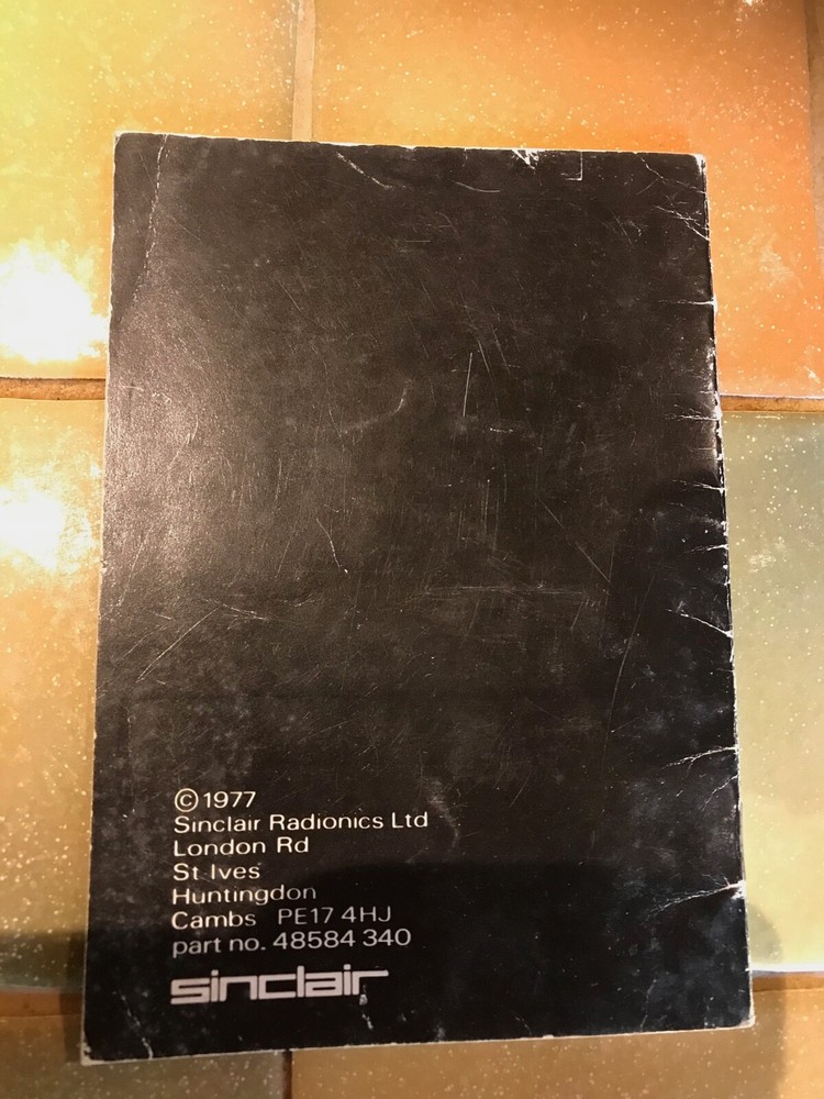 Sinclair Cambridge Programmable Calculator & Program Library books