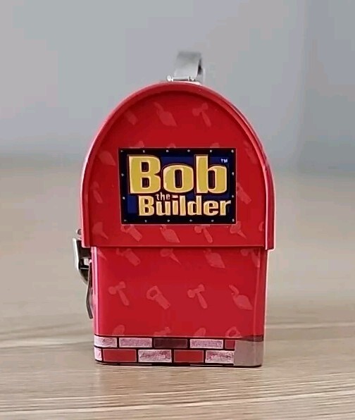 Bob the Builder Tin Mini Lunch Box 2004 Holiday Ornament / Decor 3" EUC