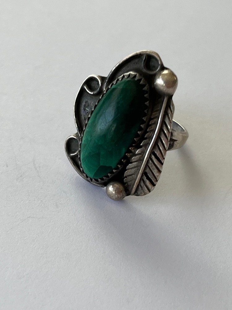 TWO Native American Shadow Feather Rings - Size 7 & 8