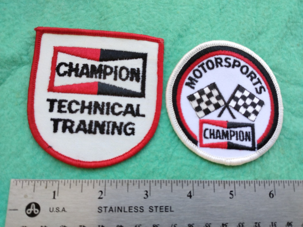 Vintage Champion Master Technical Dealer Service Hat Shoulder Patch set
