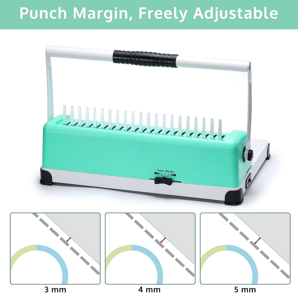 Budget-Friendly Comb Binding Machine with 100 Binding Spines - User-Friendly