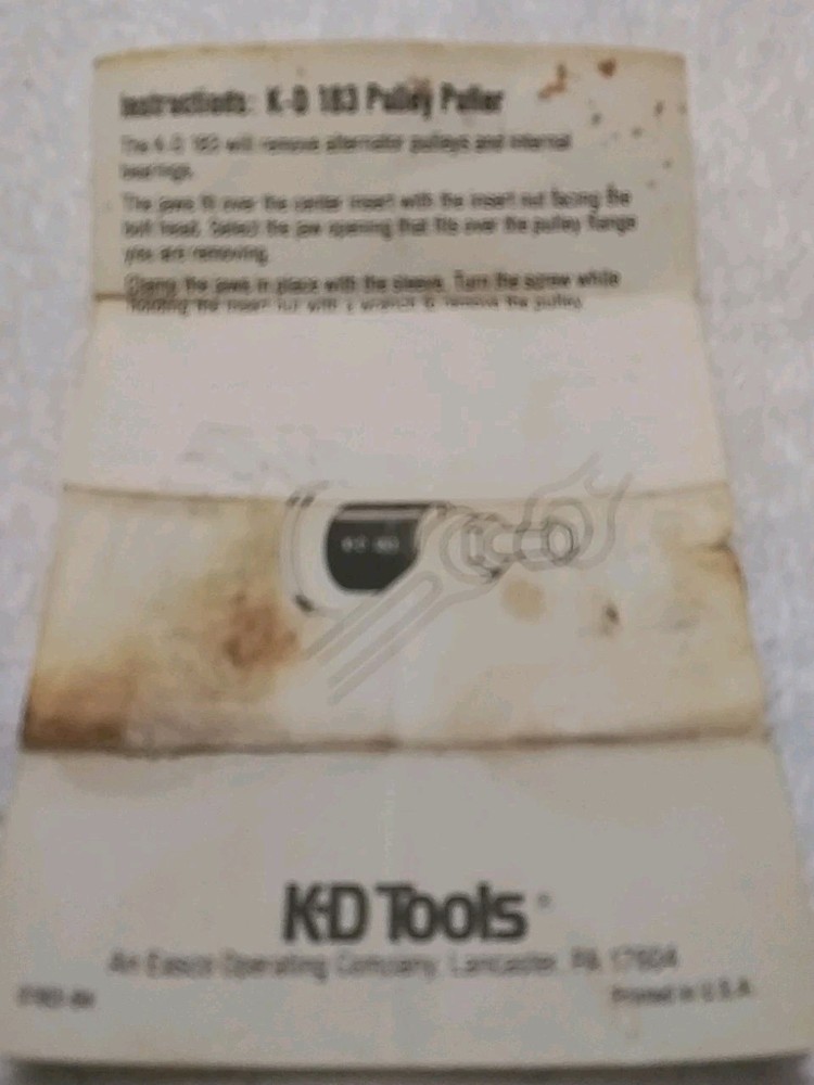 K-D TOOLS #183 PULLEY PULLER USA 🇺🇸