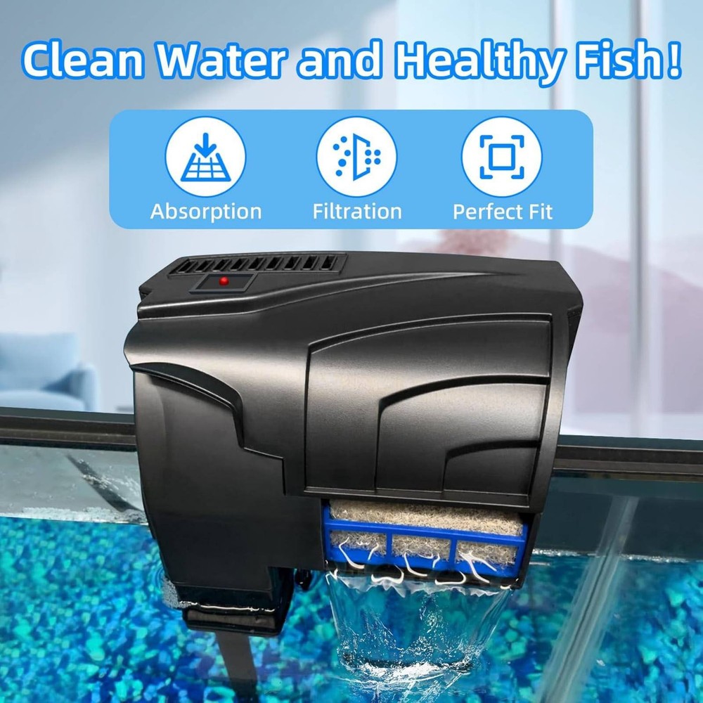 Aquarium Ammonia Filter Pads Replacement Kit Compatible For HOB Filter