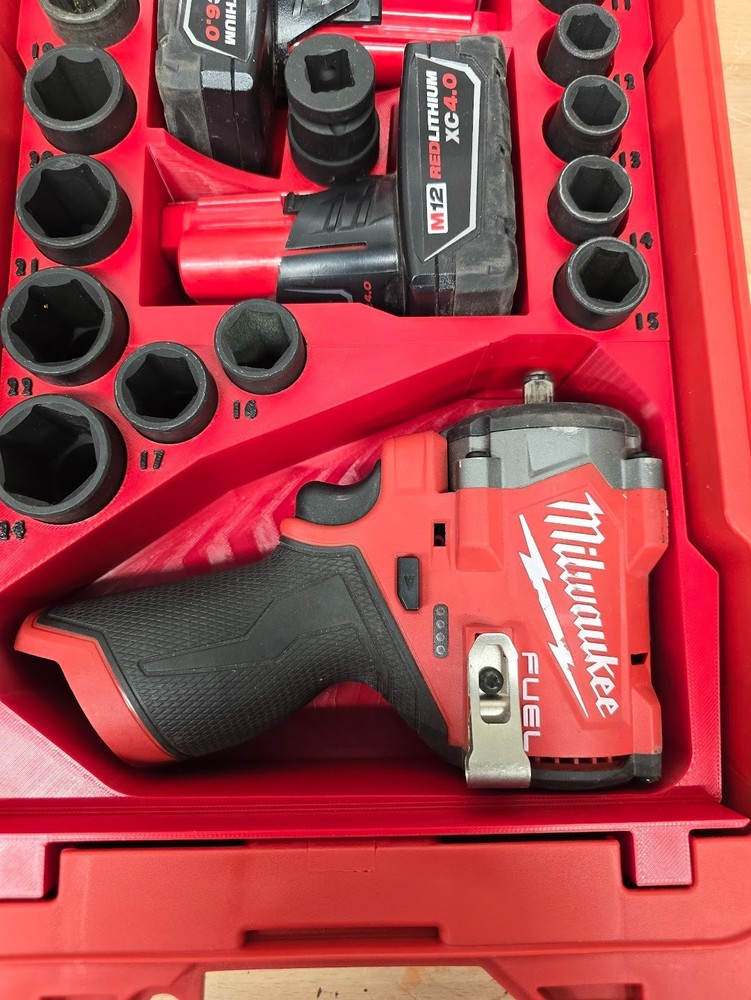 Milwaukee Packout - INSERT ONLY - For M12 Stubby 1/2" Metric Sockets
