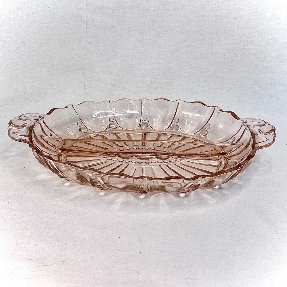 Pink Crystal Relish Dish