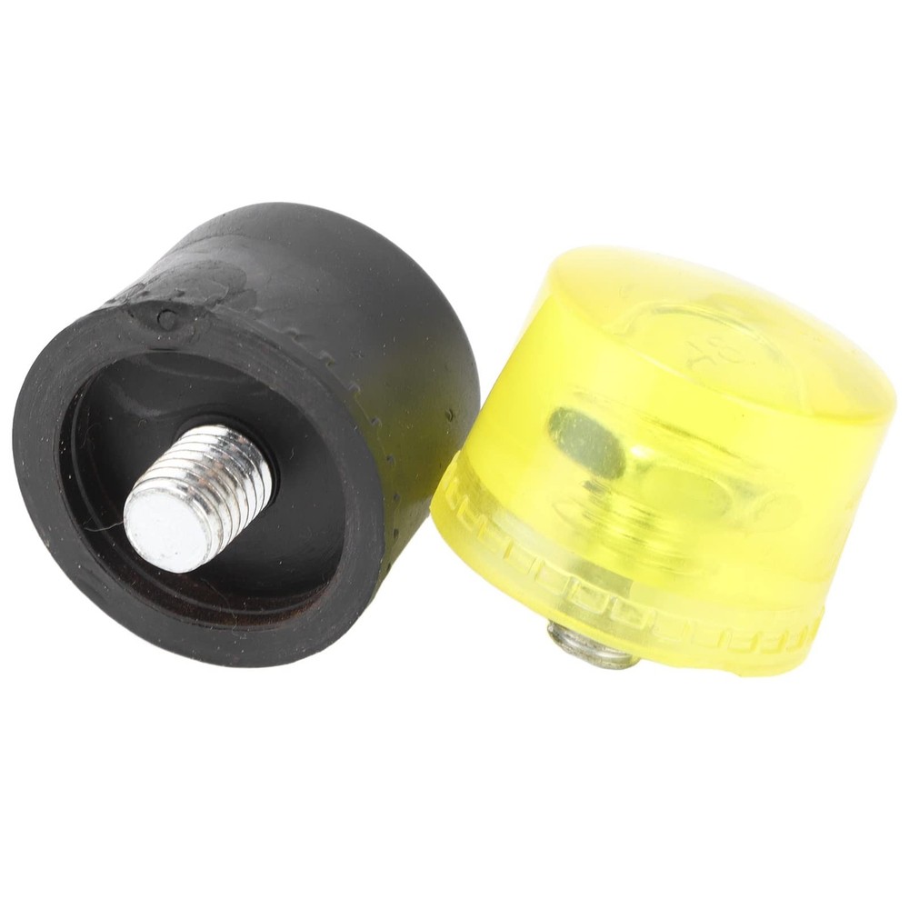 Kadimendium 2 Set Rubber Striking Head Hammer Replacement Tips Black,yellow