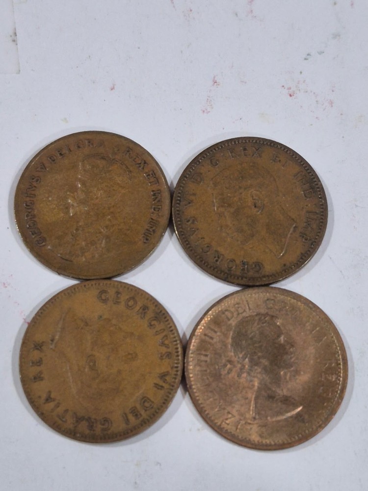 Canada 1 Cent Type Coin Collection (4 coins) UT14