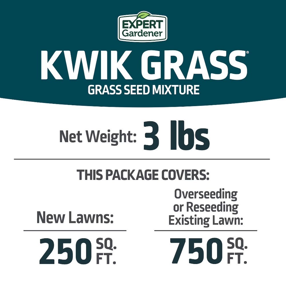 Grass Seed Mix for Sun to Partial Shade Coverage, 3 lb Bag