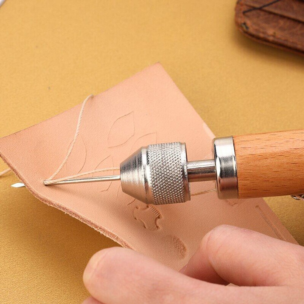 Leather Sewing Awl Thread Kits with Waxed Thread Manual Speedy Stitcher Tool