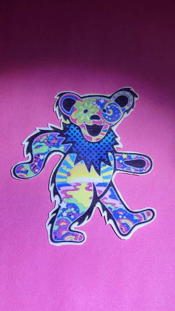 1 Greatful Dead Inspired Bear Sticker