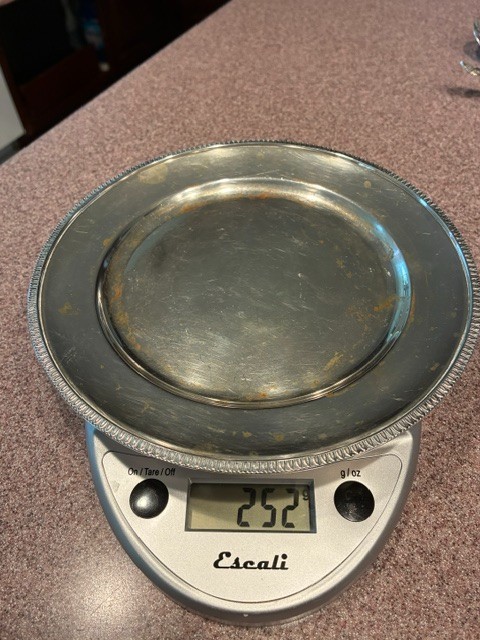 800 Sterling Silver Tray (252 grams)