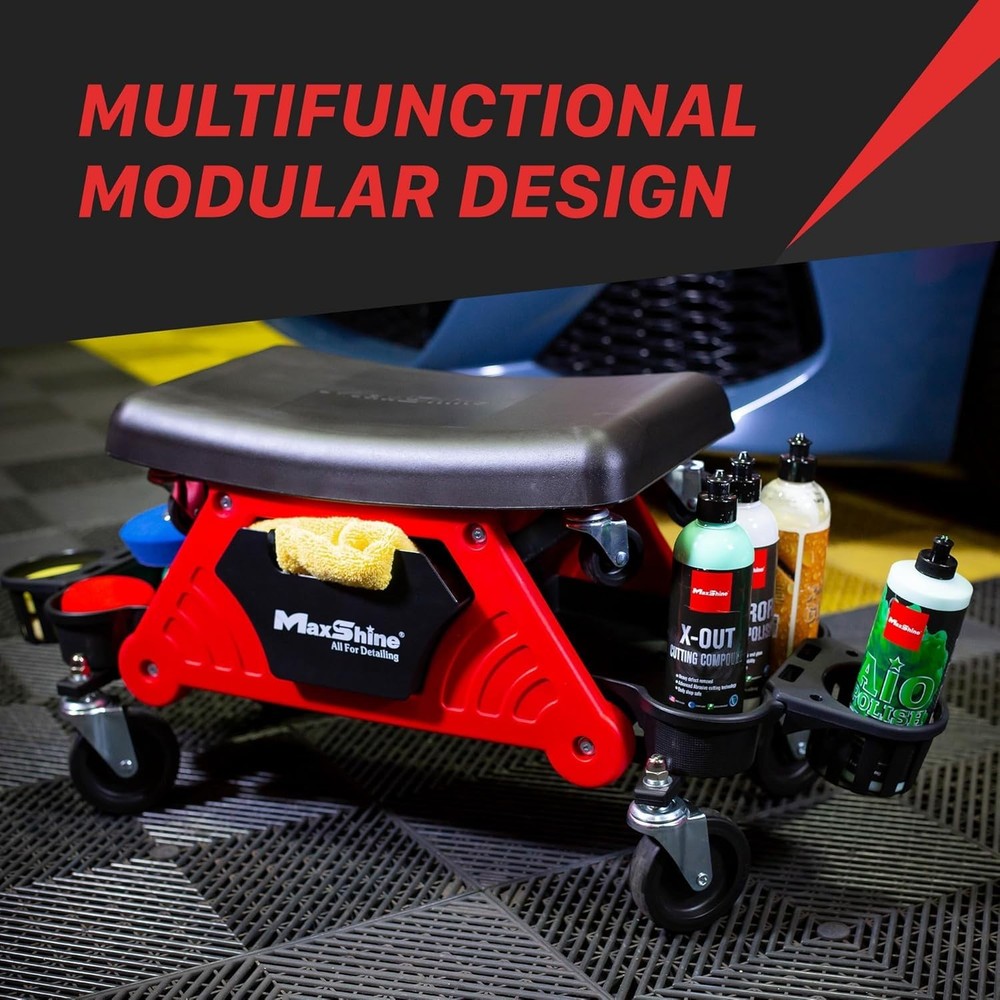 2-in-1 Modular Detailing Creeper Seat V2 | Rolling Creeper with Removable Cus...