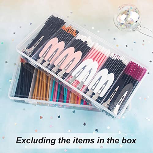 2 packs,clear visible plastic storage box,tools storage box,accessory,screws box