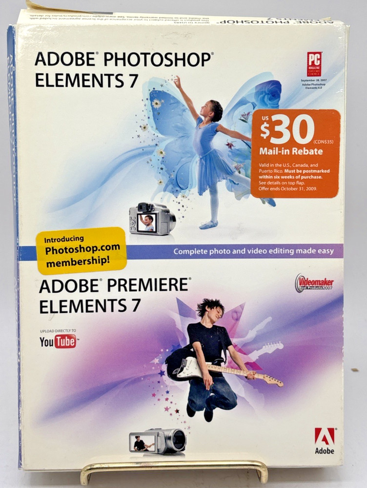 2008 Adobe Photoshop Elements 7 Premiere Elements 7 Complete