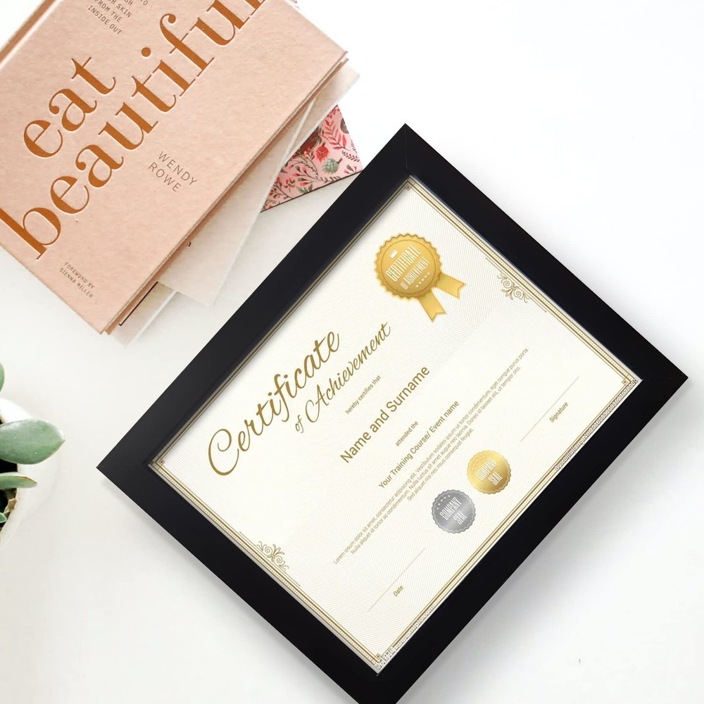 SESEAT 8.5 x 11 Frame Certificate Document Frame Set of 6, Diploma Frame for ...