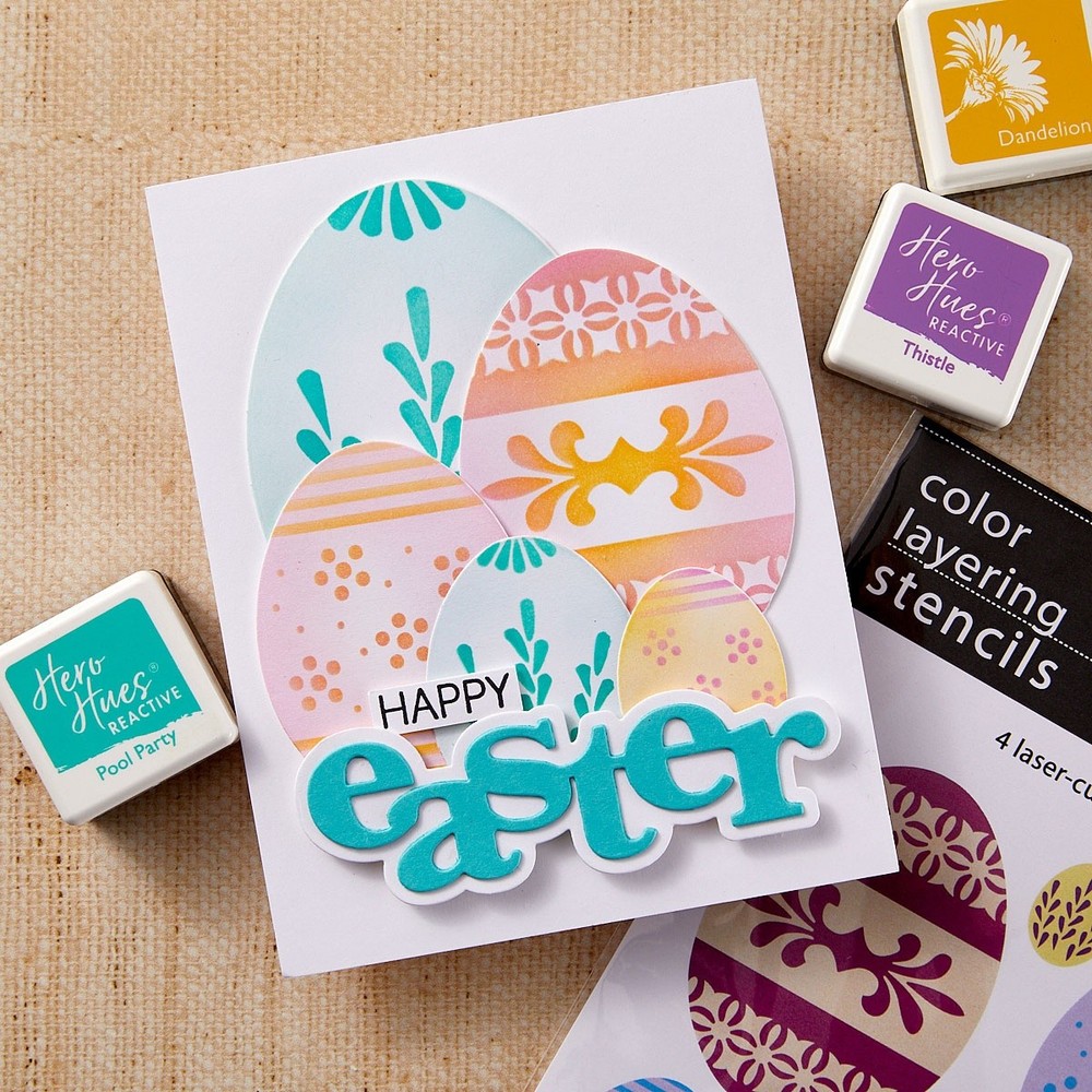 Hero Arts Color Layering Stencils-Decorative Eggs