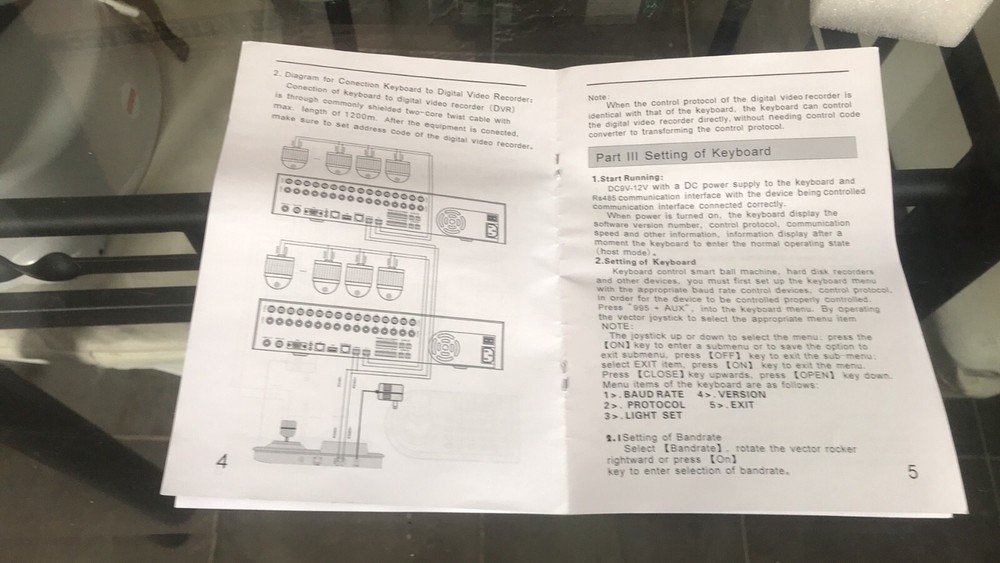 CCTV 3D Joystick Keyboard Controller - Model YN 313C, Communications RS485