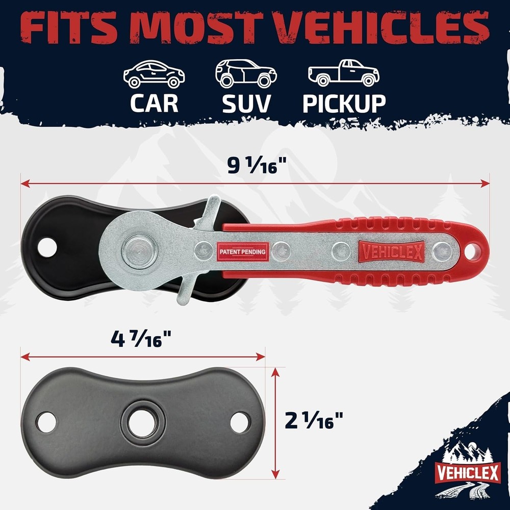 Heavy Duty Brake Caliper Compression Tool with Rachet Handle & Reinforced Plates