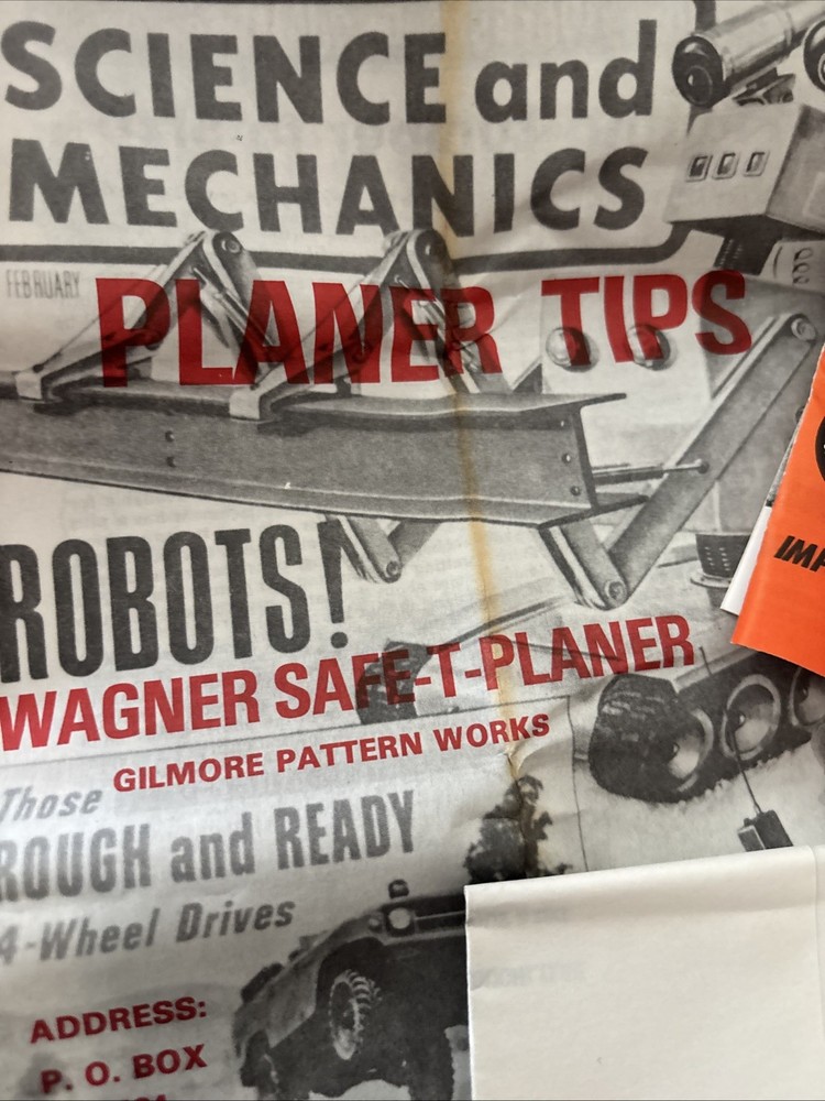Wagner Safe-T-Planer, model DP-1 Gilmore Pattern Works RS-1 Box 3034