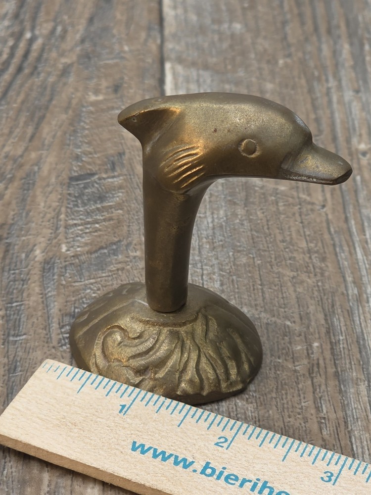 Solid Brass, Dolphin Jumpin Wave,. Flipper. India. Keepsake collectable