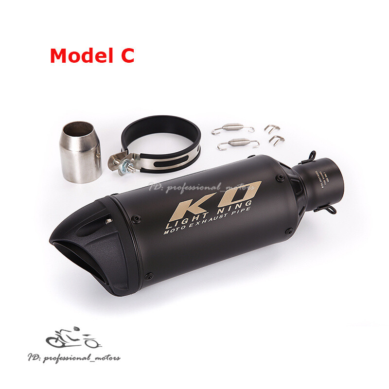 51mm Modified Exhaust Tips Motorcycle Blue Tail Silencer Universal Muffler Pipe