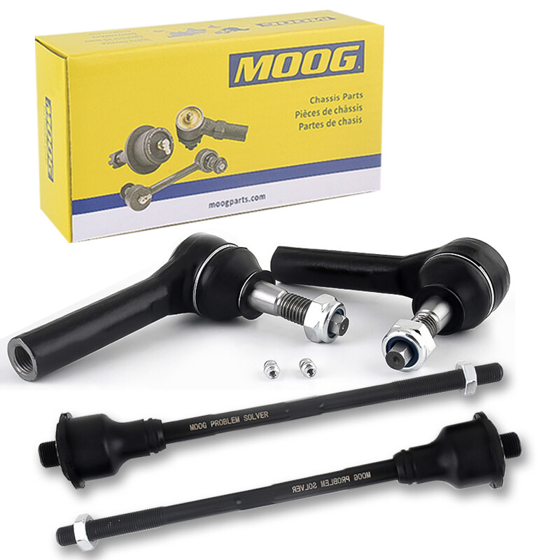 For Silverado GMC Sierra 2500 HD MOOG Front Inner Outer Tie Rod Ends 4pcs