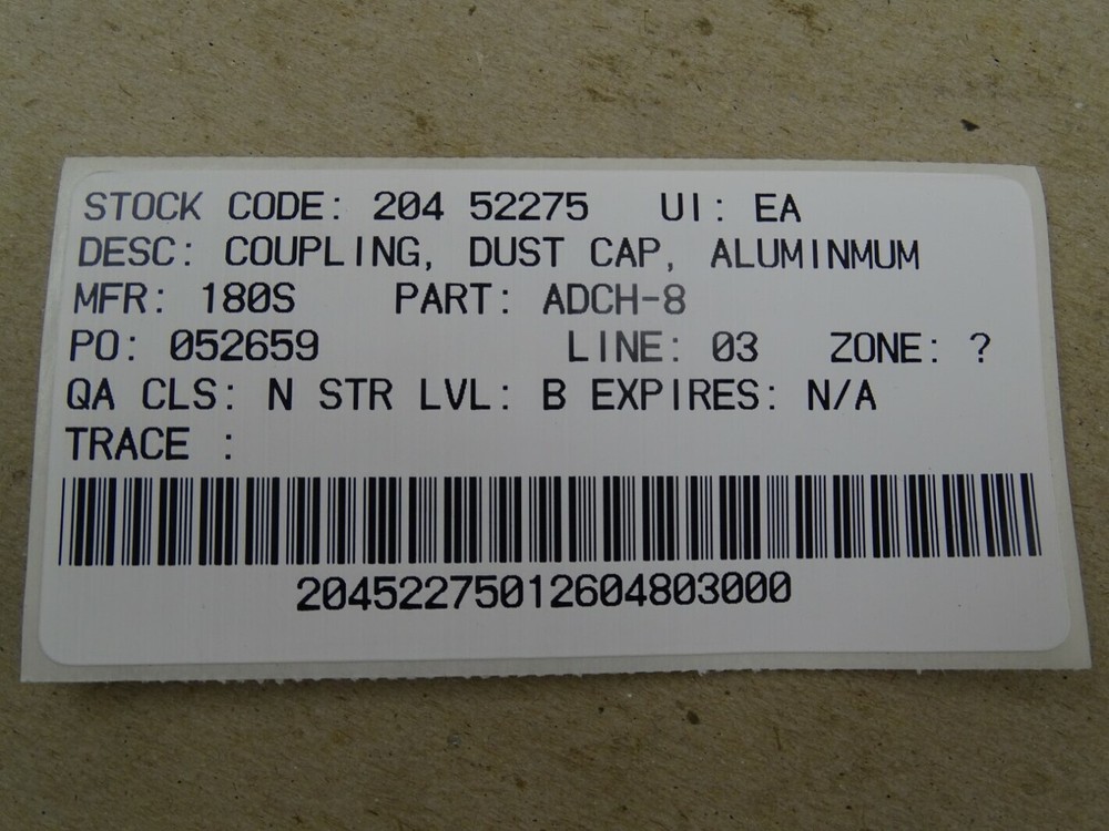 Parker Aluminum Dust Cap , ADCH-8