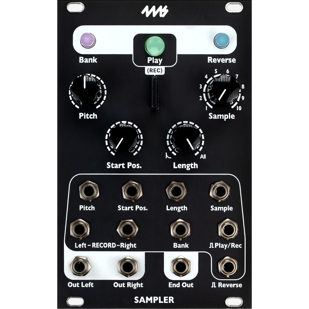 4MS Sampler Eurorack Synth Module, Black